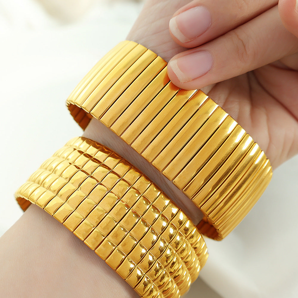 Stainless Steel Stretch Strap Retro Metal – Jewelry Gift Ideas — 1