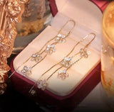 Zircon Five-petal Flower Tassel Ear Line Female – Gifts for Her — 5