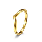 Ladies Glossy Circle Stackable Rose Gold Tail Ring – Meaningful Gifts — 6