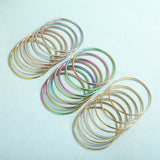 18K Vacuum Vapor Plating Gold Plain Ring Bracelet – Jewelry Gift Ideas — 7