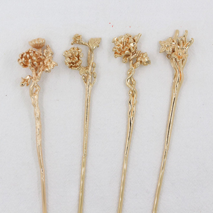 Antique Material Flower Season Hairpin – Stylish Gifts — 1