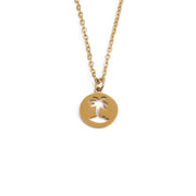 Titanium Steel Hollow Coconut Tree Pendant Neck – Jewelry Gift Ideas — 2
