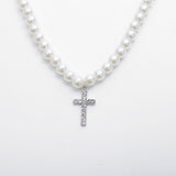 Pearl Clavicle Vintage Diamond Cross Pendant – Jewelry Gift Ideas — 4