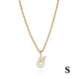 26 Letter Necklace Inset Zircon 18k Gold Necklace – Jewelry Gift Ideas — 5