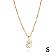 26 Letter Necklace Inset Zircon 18k Gold Necklace – Jewelry Gift Ideas — 5