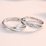 Women's Sterling Silver Couple Ring – Gifts for Her — 6