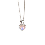 Sterling Silver Heart Natural Moonstone Necklace – Jewelry Gift Ideas — 4