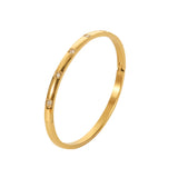 18K Gold Inlaid With White Round Zircon Bracelet – Jewelry Gift Ideas — 6