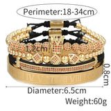 Men's Micropaved CZ Diamond Ball Crown Bracelet – Jewelry Gift Ideas — 7