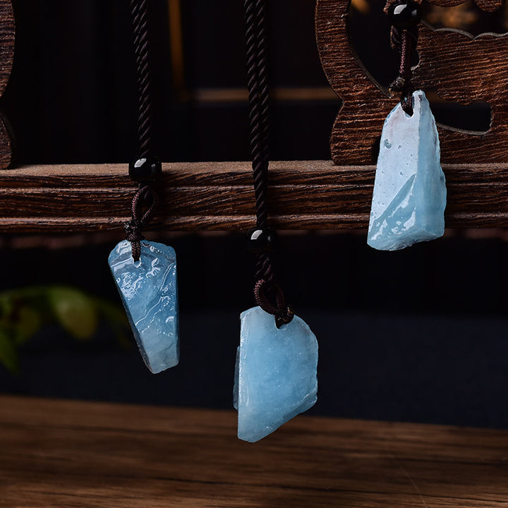 Natural Aquamarine Blue Pendant – Jewelry Gift Ideas — 1