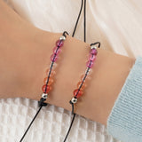 Colorful Beaded Bisexual Couple Card Bracelet – Jewelry Gift Ideas — 2