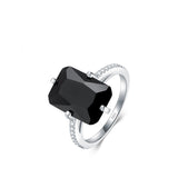 Inlaid Rectangular Zircon Ring For Women – Gifts for Her — 13
