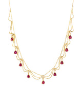 Gold-plated Lace Tassel Imitation Ruby Vintage – Jewelry Gift Ideas — 6