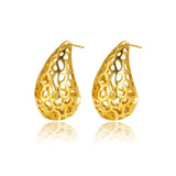 Fashion Leopard Hollow Stainless Steel Water Drop – Stylish Gifts — 5
