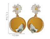 Flower Leaf Transfer Beads Zircon Ear Ring – Special Occasion Gifts — 3