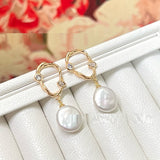 Fashion Simple Freshwater Pearl Vintage Ring Earrings – Stylish Gifts — 1