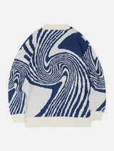 Geometric Ring Jacquard Round Neck Sweater – Practical Gifts — 2