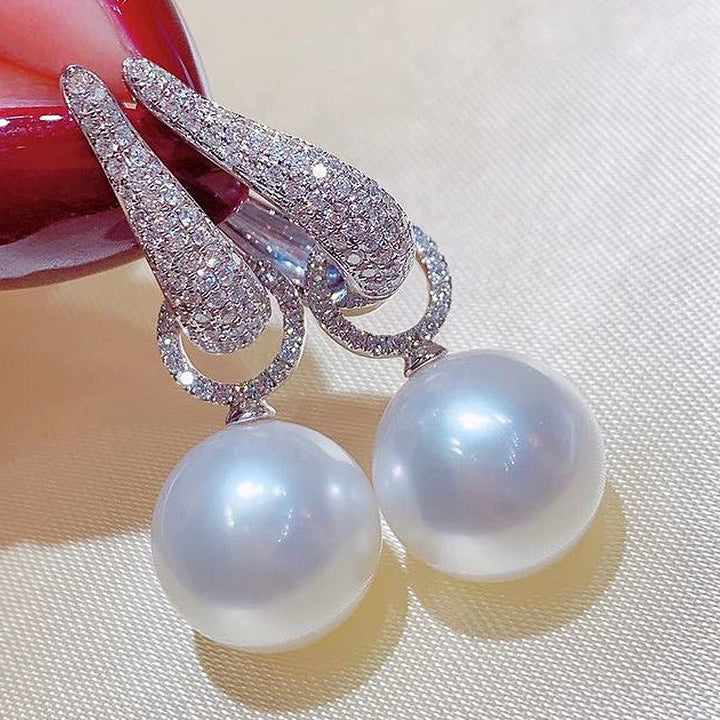 Exquisite Two Wearing Pearl Zircon Earrings – Birthday Gifts — 6