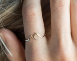 Mountain-shaped Copper Creative Custom Ladies Ring – Birthday Gifts — 10