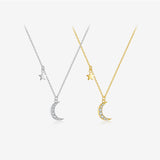 Moon Star Zircon Pendant Necklace – Jewelry Gift Ideas — 2