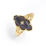 Silver Gilded Stone Women's Ring – Gifts for Her — 2