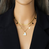 Heart Butterfly Blade Double Layer Multiple – Jewelry Gift Ideas — 1