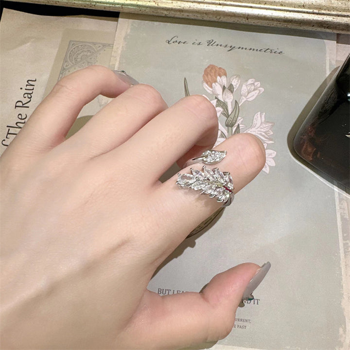 Fashion Creative Leaves Open Adjustable Ring – Stylish Gifts — 1