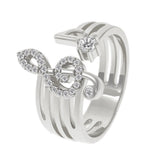 Fashion Micro Set Zircon Music Symbol Ring – Stylish Gifts — 5