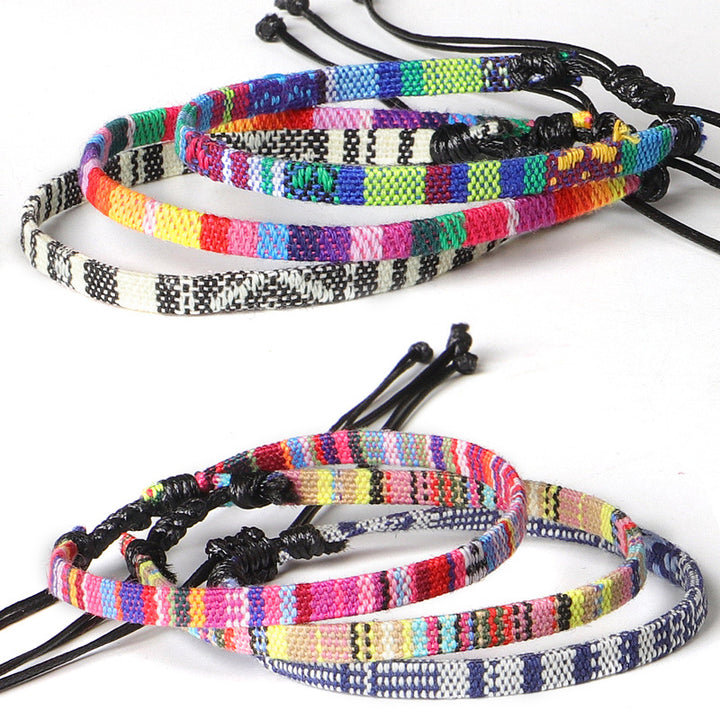 Boho Rainbow Anklet Hand Woven Love – Gifts for Couples — 1