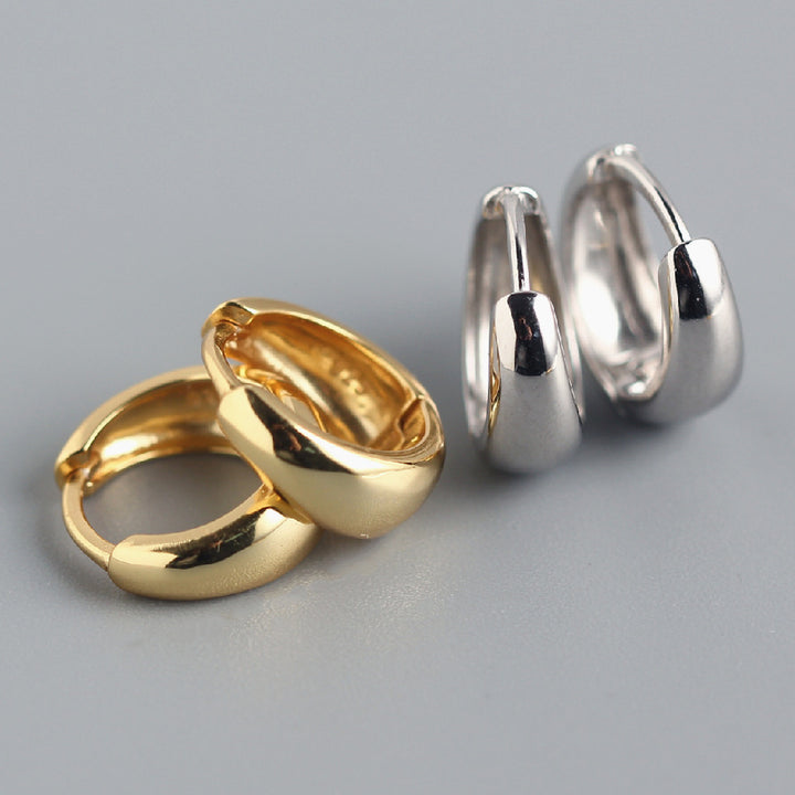 Simple Metal Wide-faced Personalized Earrings – Surprise Gifts — 1