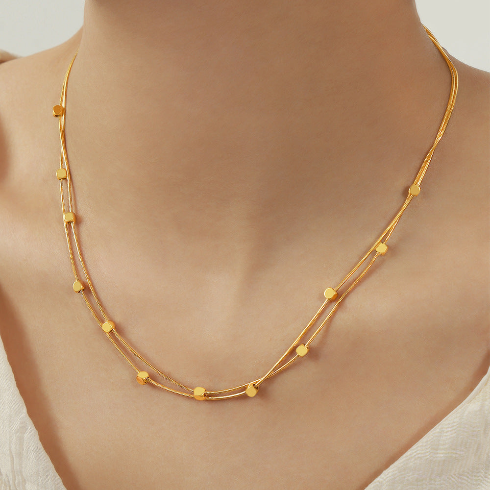 Women's Versatile Double-layer Clavicle Chain – Gifts for Her — 1