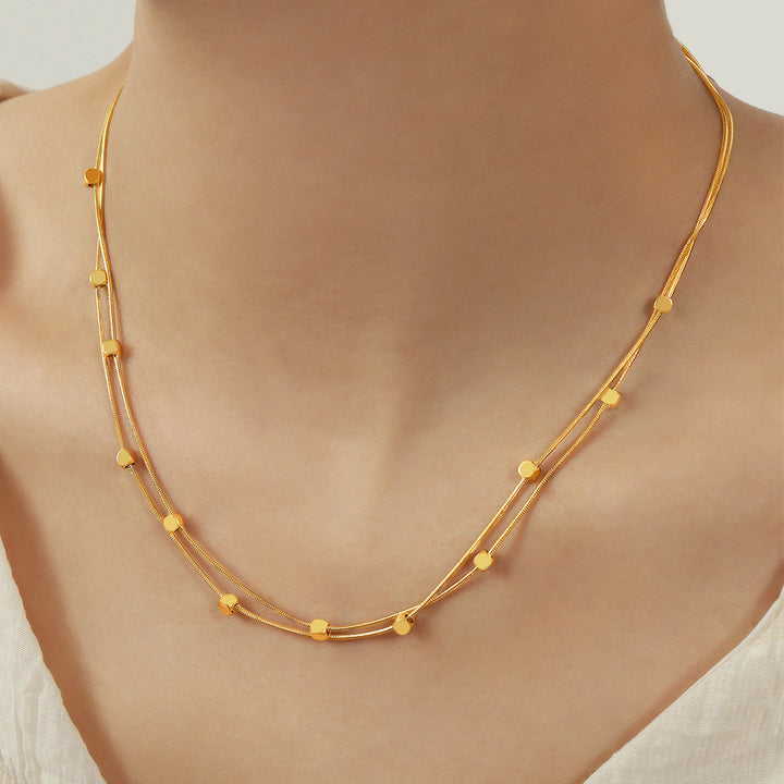 Women's Versatile Double-layer Clavicle Chain – Gifts for Her — 1