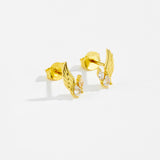 S925 Sterling Silver Wings Water Drop Ear Studs – Useful Gifts — 6