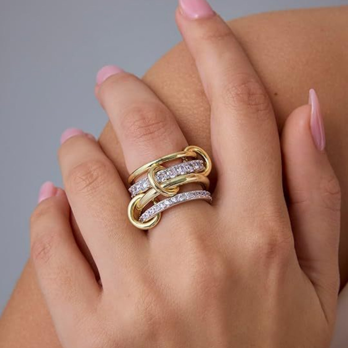 Fashion Creative Ring Stainless Steel Multi-layer – Stylish Gifts — 1