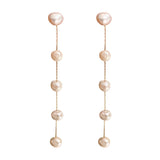 925 Silver Stud Freshwater Pearl Tassel Earrings – Everyday Gifts — 8