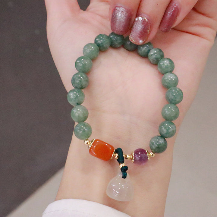 Korean Version Chalcedony Lotus Shaped Bracelet – Jewelry Gift Ideas — 1