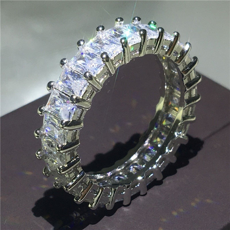 Fashion Simple Transparent Half Circle Square Ring – Stylish Gifts — 1