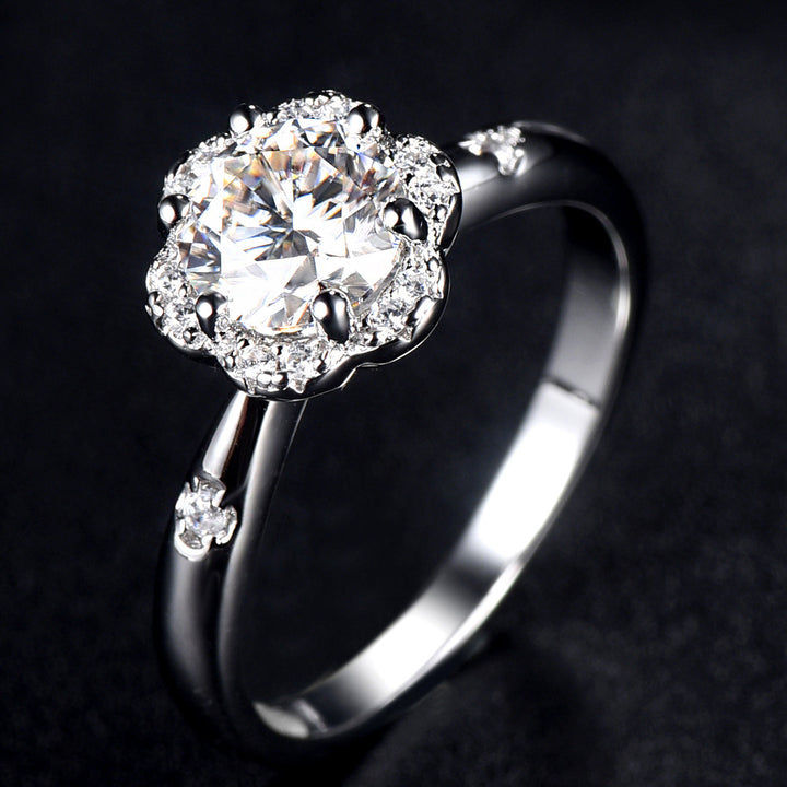 S925 Sterling Silver Ring Women's Broken Diamond – Gifts for Her — 1