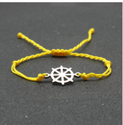 Stainless Steel Rudder Bracelet Hand Braided Rope – Jewelry Gift Ideas — 8