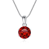 925 Silver Inlaid Round Moissanite Necklace – Jewelry Gift Ideas — 16