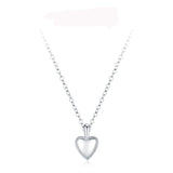 Sterling Silver Simple Heart-shaped Pendant – Jewelry Gift Ideas — 3