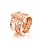 Stainless Steel Multi Ring Combination Roman Letter – Useful Gifts — 12