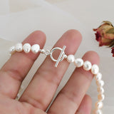 Baroque Pearl Necklace 925 Silver OT Buckle – Jewelry Gift Ideas — 5