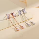 S925 Butterfly Zircon Tassel Earrings Women's – Jewelry Gift Ideas — 1