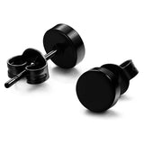 Punk Square Black Zircon Stud Earrings Set 6mm – Stylish Gifts — 4