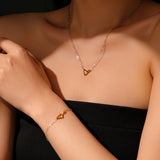 Sterling Silver Necklace Bracelet Triangle – Jewelry Gift Ideas — 1