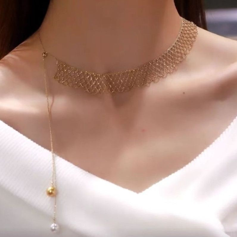 Double Bead Pendant Necklace Women's Fashion – Jewelry Gift Ideas — 1