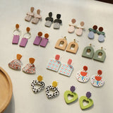 Ladies Fashion Clay Textured Acrylic Earrings – Stylish Gifts — 1