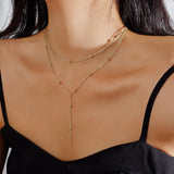 Simple Rice Beads Multi-layer Tassel Necklace – Jewelry Gift Ideas — 2