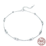 Round Beads 925 Sterling Silver Fashion White Gold – Stylish Gifts — 2